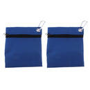 2x Compact Golf Ball Bag Holder Zipper Pouch Storage Bags with Clip for Training
