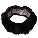 Car Soft Elastic Winter Warm Plush Steering Wheel Cover(Black)