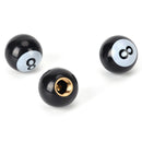 Black Pool 8-Ball Valve Stem Caps Motorcycle Car Truck SUV Bike Tire Air Cove_3C