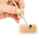 Floh-Haustier-Entferner-Zecken-Abbau-Werkzeug-Edelstahl-Doppelkopf Gabel-Pi R4A0