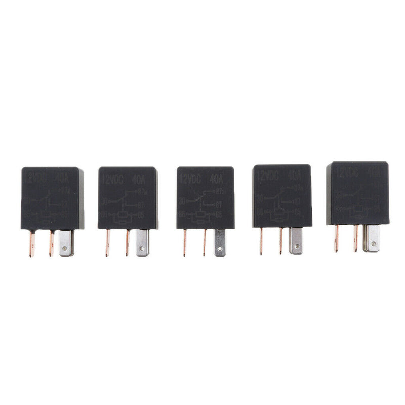 5 Pieces Micro 30A 5-Pin IP67 Automotive Changeover Relay for Car Bike Boat