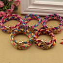 10X Weaves Bowknot Ponytail Elastic Holders Hair Accessories Girl Rubber Band JR