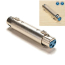 3 PINS XLR TO XLR FEMALE Microphone Cable Extender Extension Adaptor Coupler BX