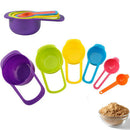 6 Pcs Kitchen Measuring Spoon Rainbow Color Stackable Combination Measuring  Hn
