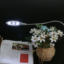 USB Portable Reading Lamp 3 LED Flexible Gooseneck Long Life Metal Lights