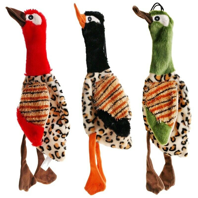 Pet Dog Puppy Cute Squeak Plush Bird Stuffing Interactive Sound Play Toys-G S9C4