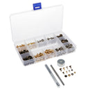 240 Sets Metal Snap Fastener Leather  Rivet Button Sewing with Punch Set Tool