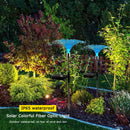 Garden Solar Lights 2pcs Waterproof Colorful Decorative Fiber Optic Lawn Light