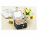 Small Travel Accessories Case Jewelry Storage Casket PU Ring Earring Organi P8P7