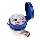 15mm 1/2" Home Garden Water Flow Meter Copper Hose Thread Water Meter Cubic Feet