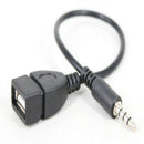 3.5mm Male Plug Jack To USB 2.0 Female Car Stereo Audio Adapter Converter CabTO