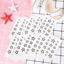 hollow solid black five-pointed star hollow waterproof temporary tattoo stickeJR