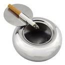 Household Durable Stainless Steel Metal Ashtray Holder Stand Ashtray & Lid