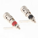 2pcs Terminal Loudspeaker Pole Clamp Connection Terminal Red & Black, Easy to