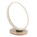 Desktop Mirror Wood HD Single Side Makeup Mirror Countertop Shaving Mirror