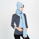 Women Winter Knit Hooded Scarf Winter Autumn Pullover Headscarf Hoodie Hat Solid