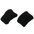 2.4" Width Solid Black Elastic Ponytail Holder Hair Tie Band 2 Pcs