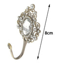 2 Piece Luxury Shiny Curtain Hanger Tieback Wall Mounted Hook Tassel Hook H