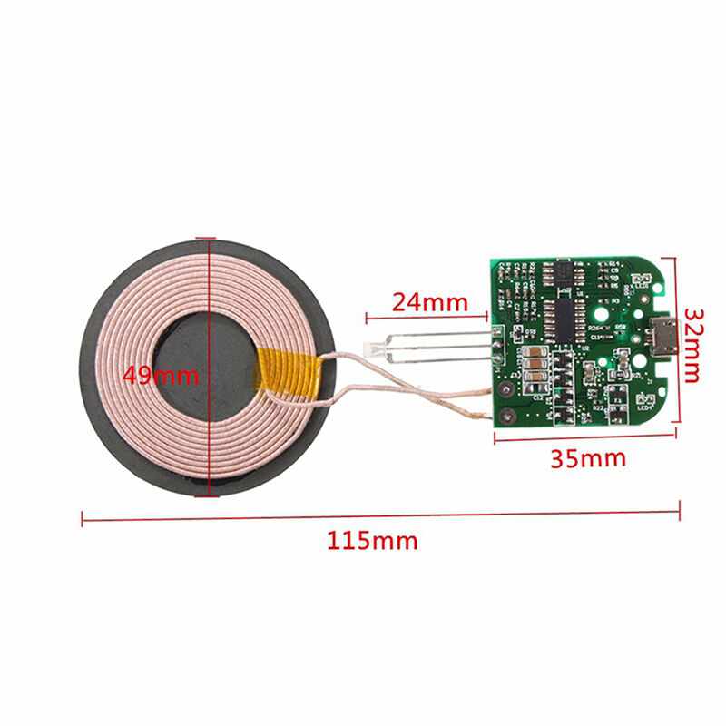 Qi Wireless Charger PCBA Circuit Board With Coil Wireless Charging AU