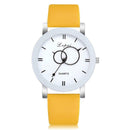 Lvpai Casual Quartz Watch PU Leather Strap Women Analog Wristwatch (Yellow) A
