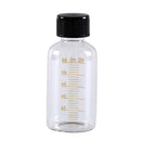 1pcs 50ml Scale lab glass vials bottles clear containers with black screw cap0K