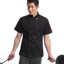 Black Chef Jacket Hotel Kitchen Apparel Coat Waiter Uniform M Chef Hat Cap