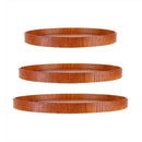Round Natural Tray Hotel Food Dishes Wood Plate Restaurant Fruit Plate Stor