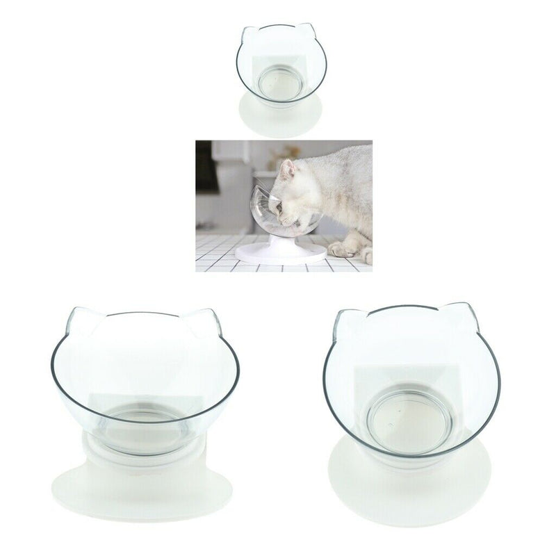 2pcs Round Kitten Kitty Elevated Bowls Raised Feeder Single Bowl For Cats & Dogs