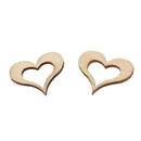 50x Wooden Heart Shaped Slice Discs for DIY Crafts Mini Ornament Wedding De L8Y7