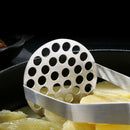 Potato Masher Multifunctional Fruit Vegetable Masher with Wooden Handle 1x