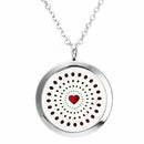 Aromatherapy Essential Oil Diffuser Necklace 316L Stainless Steel Locket Pe Q2L8