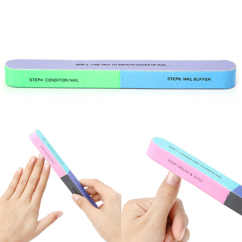 Fashion Article Nail File Of The Six Sides Frosted Professional Manicure Tools