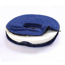 Inflatable  Bum Back Car Home Pressure Relief Ring Cushion Blue