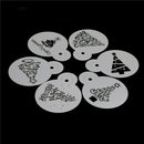 6x Christmas Tree Cake Stencil Cookie Mould Wedding Party Cake Decor Template lj