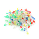 100Pcs/Set 3mm LED Lights Emittings Diodes Reds Green White Blue Yellow 20mA MO