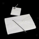 White Rhinestone Embellished Satin Wedding Guest Book Pen and Stand Set Gift
