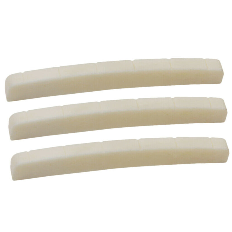 3x  Curved Slotted BONE NUT For    Guitar