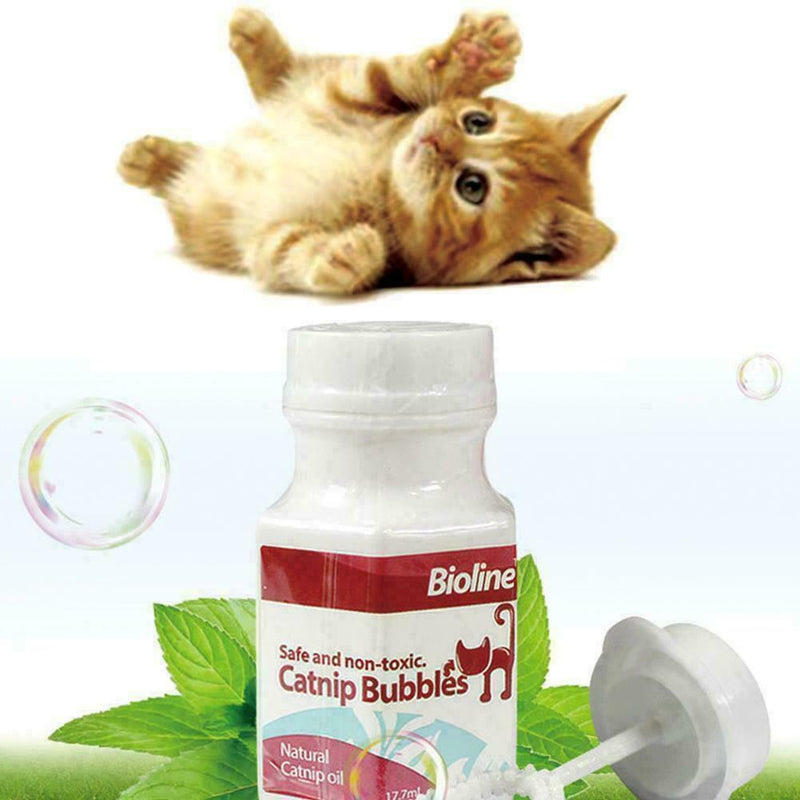 18ml Liquid Catnip Bubbles Oil Blower Cat Kitten Interactive Toys Great X5X2