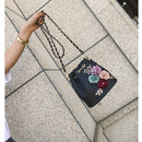 Fashion New Women's Bag Fashion Pure Color Bucket Bag Flowers Small Fresh S