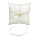 Wedding Party Starfish Ivory Satin Chiffon Ring Bearer Pillow Cushion 4"x4"