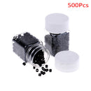 500Pcs 4mm silicone lined micro rings links beads for human hair extensions3CXP