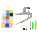 Plastic Snap Buttons Fasteners 15 Colors DIY Studs Tools w/ Clear Storage Boxes