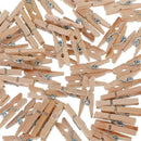 100X Durable Wood Clothespins Photo Album Wood Clip Wooden Laundry Clothes Pins.