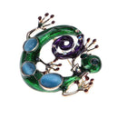 Retro Fashion Lizard Shape Rhinestone opal Brooches for Women Jewelry Decor