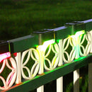 4pcs Solar LED Stair Lamp Waterproof Outdoor Landscape Wall Light (Brown)