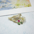 Corsage Brooch Dress Fashion Cute Animal Bird Brooch Ladies Men'S Scarf Col