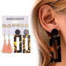 5 Pairs Tassel Earrings Leopard Earrings Women Jewelry Ladies Jewelry Ear S Y5P1