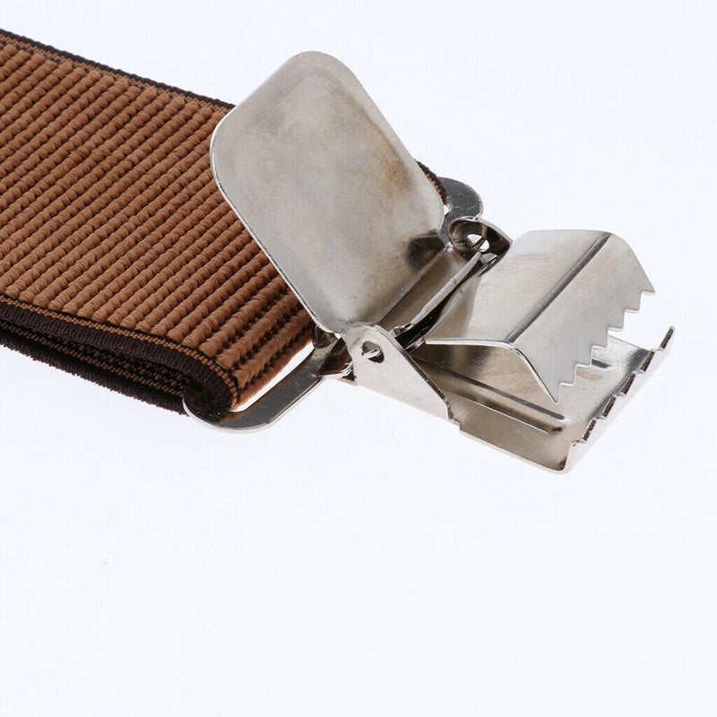 Heavy Duty Clip Suspenders, Mens Adjustable X Back Straps with Non Slip Clips