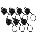 7x Replacement Air Valve Caps For Inflatable Boat Raft Airbed Blocker Black