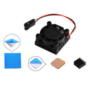 Fast Cooling Square 1/2 Dual Fan Single Fan w/ Heatsink for Raspberry Pi 3B/3B+